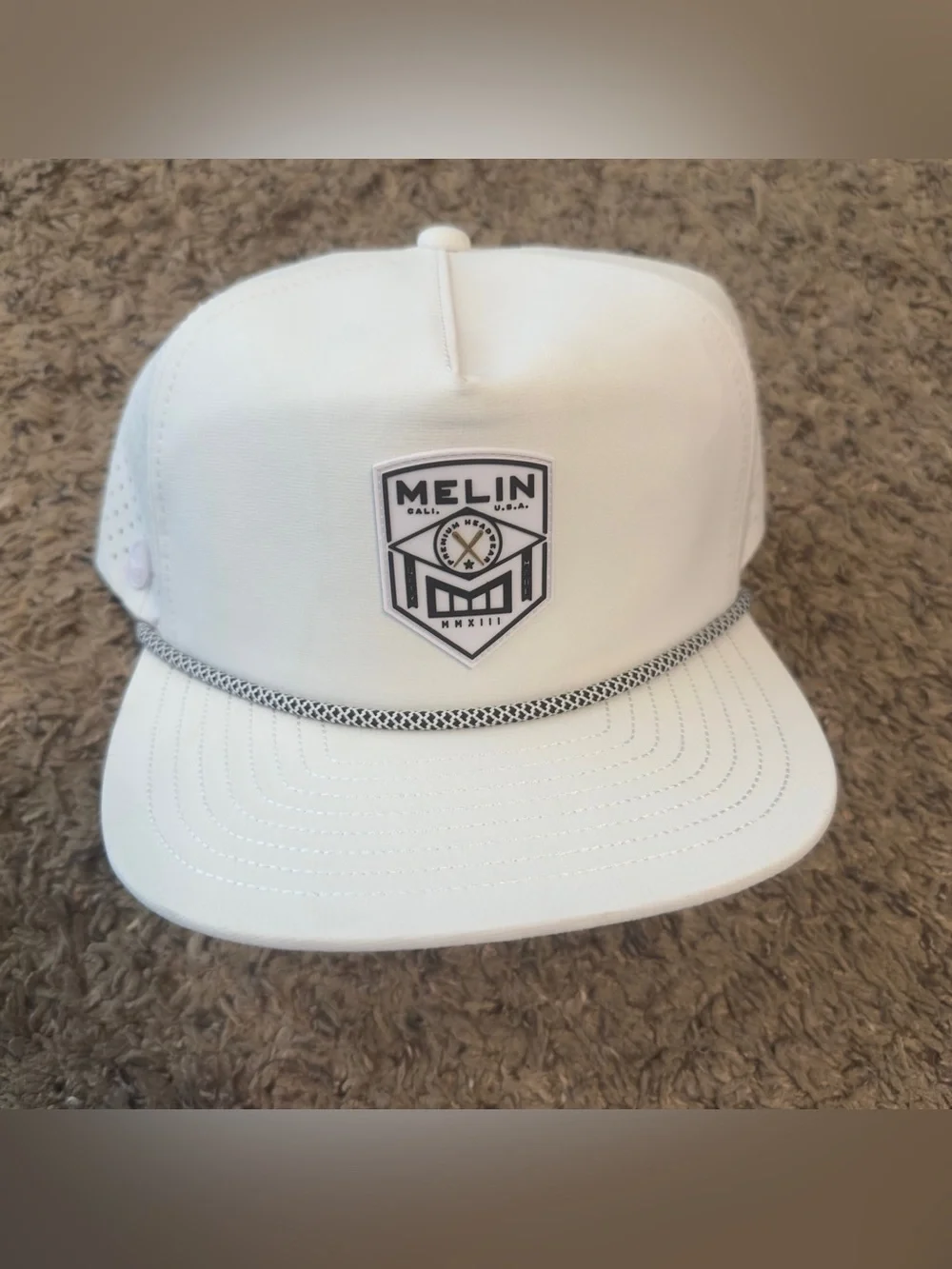 Melin Hydro Coronado Hat Shield Logo White